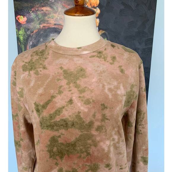 NWT AFRM x revolve monroe Pink and green tie dye sweatshirt size S - Picture 3 of 6